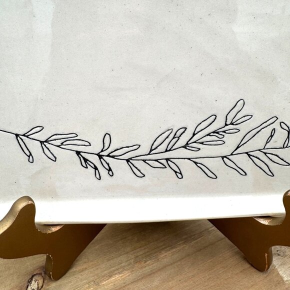 CSF Ceramics Small Tray: Lavender Tan black trinket key dresser table home decor - Picture 3 of 8